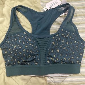 Zyia pine leopard bomber bra